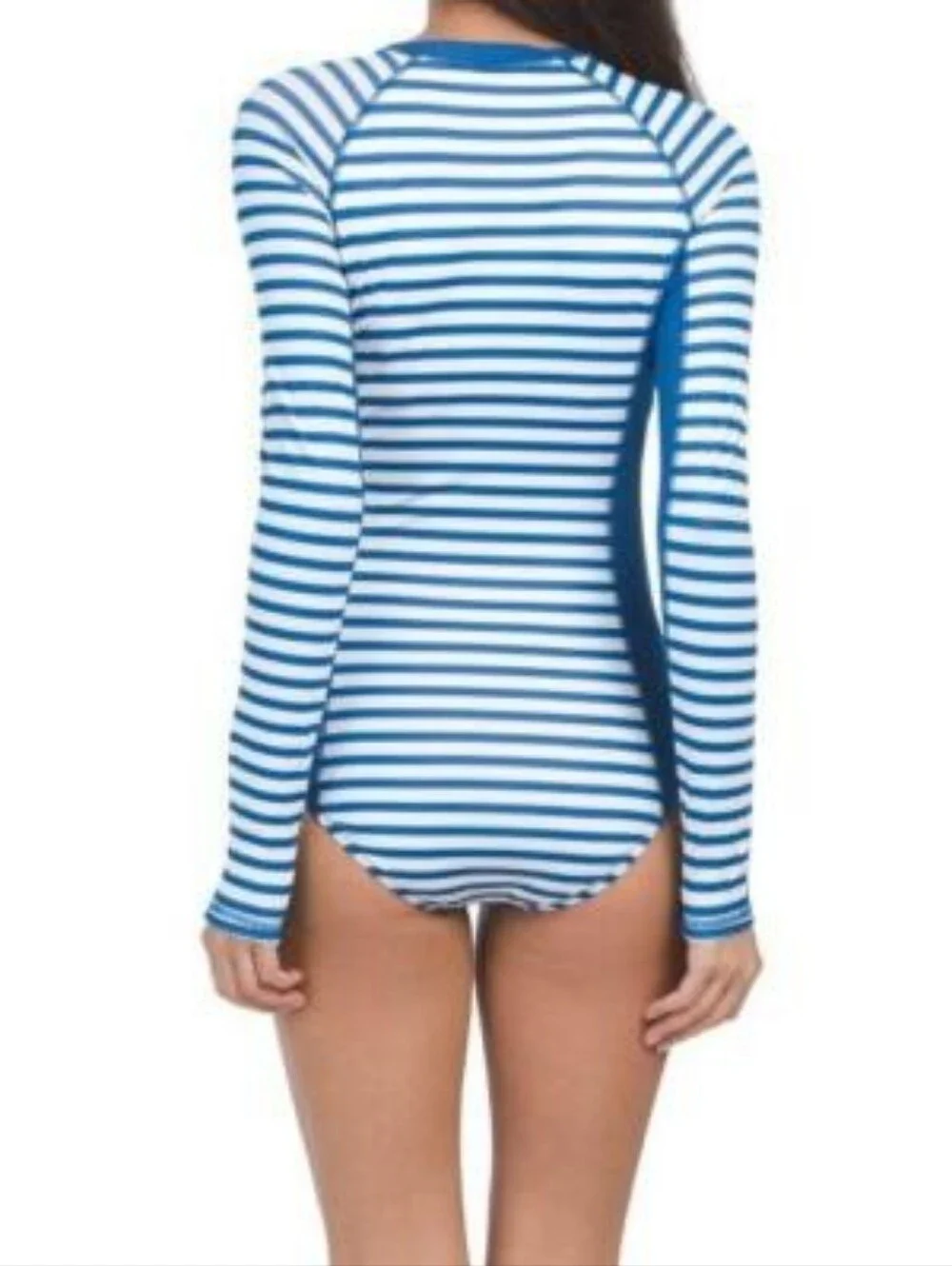 Cabana Life Striped Rashguard Paddleboard Unisuit Blue/White - Size S